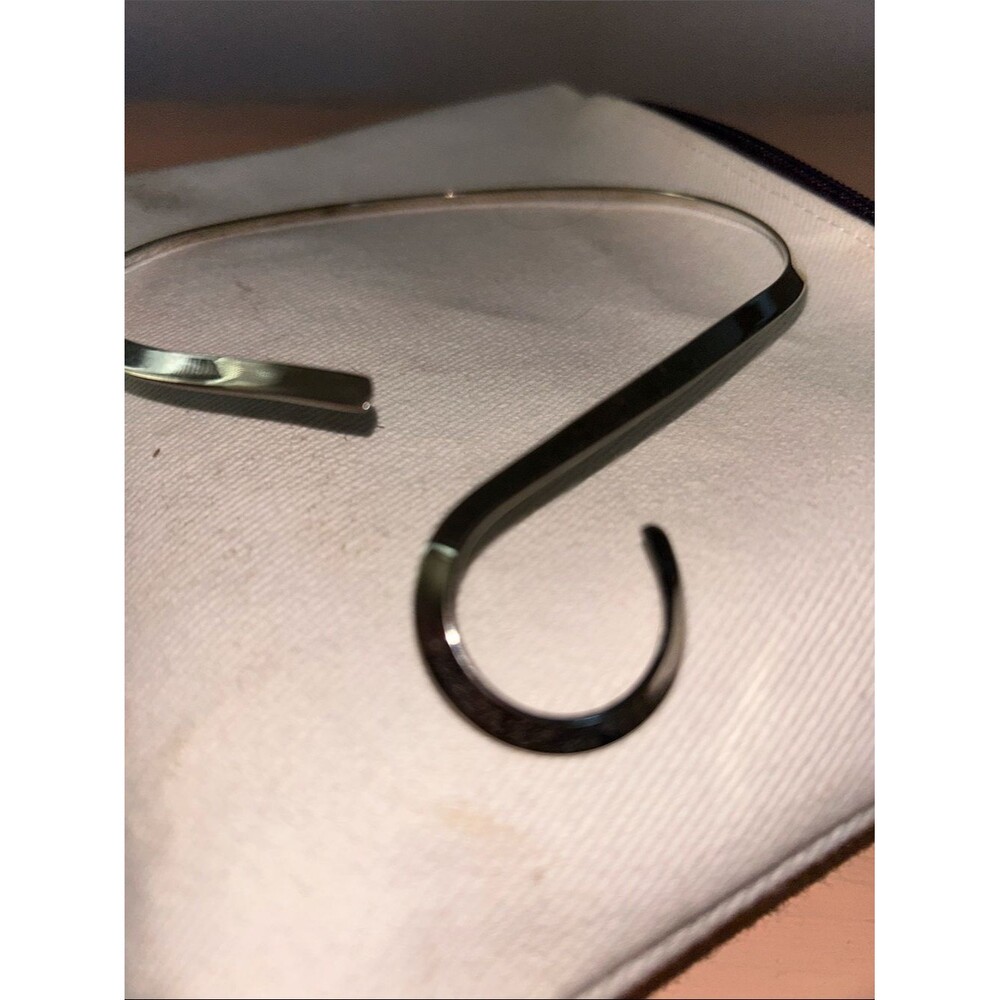 Minimalist Choker Open S Collar Silver Tone Necklace GUC - i Have 2 Of THESE - Picture 3 of 5